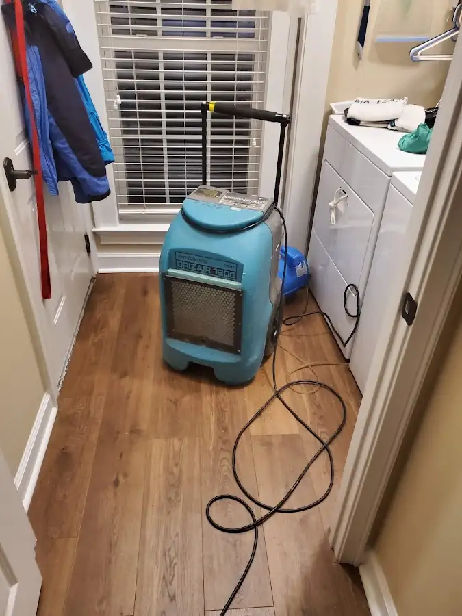 Commercial dehumidifier deployed for Flood Damage Cleanup in Monmouth